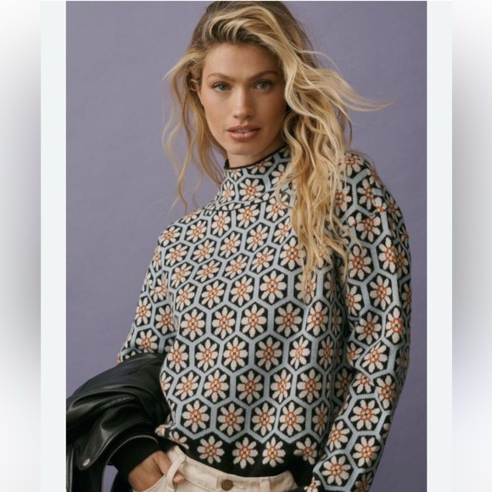 Anthropology Floral Patterned Women's Top